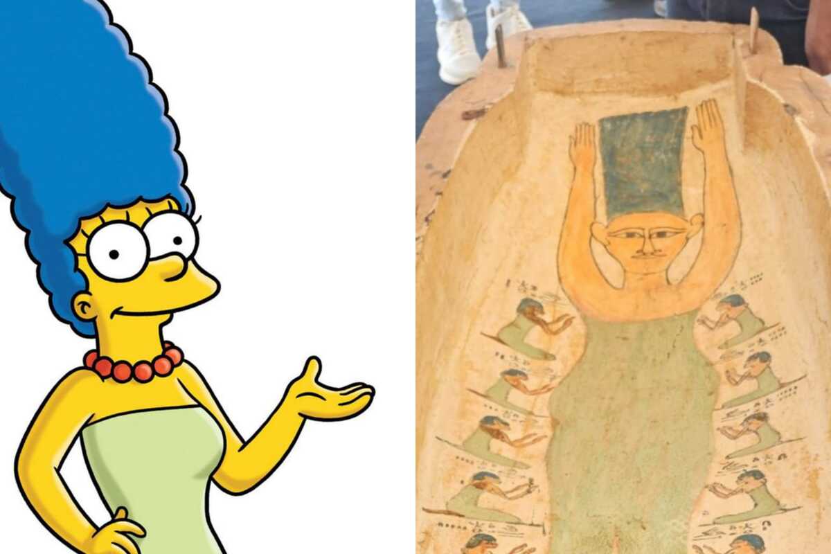 ‘Marge Simpson’ aparece em sarcófago egípcio de 3.5 mil anos e intriga internautas
